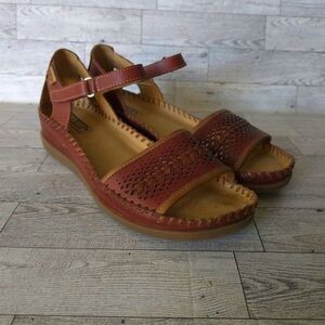 Pikolinos CADAQUES Womens Leather Open Toe Sandals EUR 40 9/9.5 Brown
